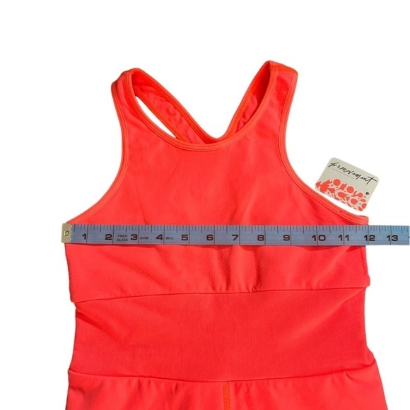 Free People Movement Every Single Time Runsie Neon Coral Romper Sz XS/S NWT - Picture 12 of 16